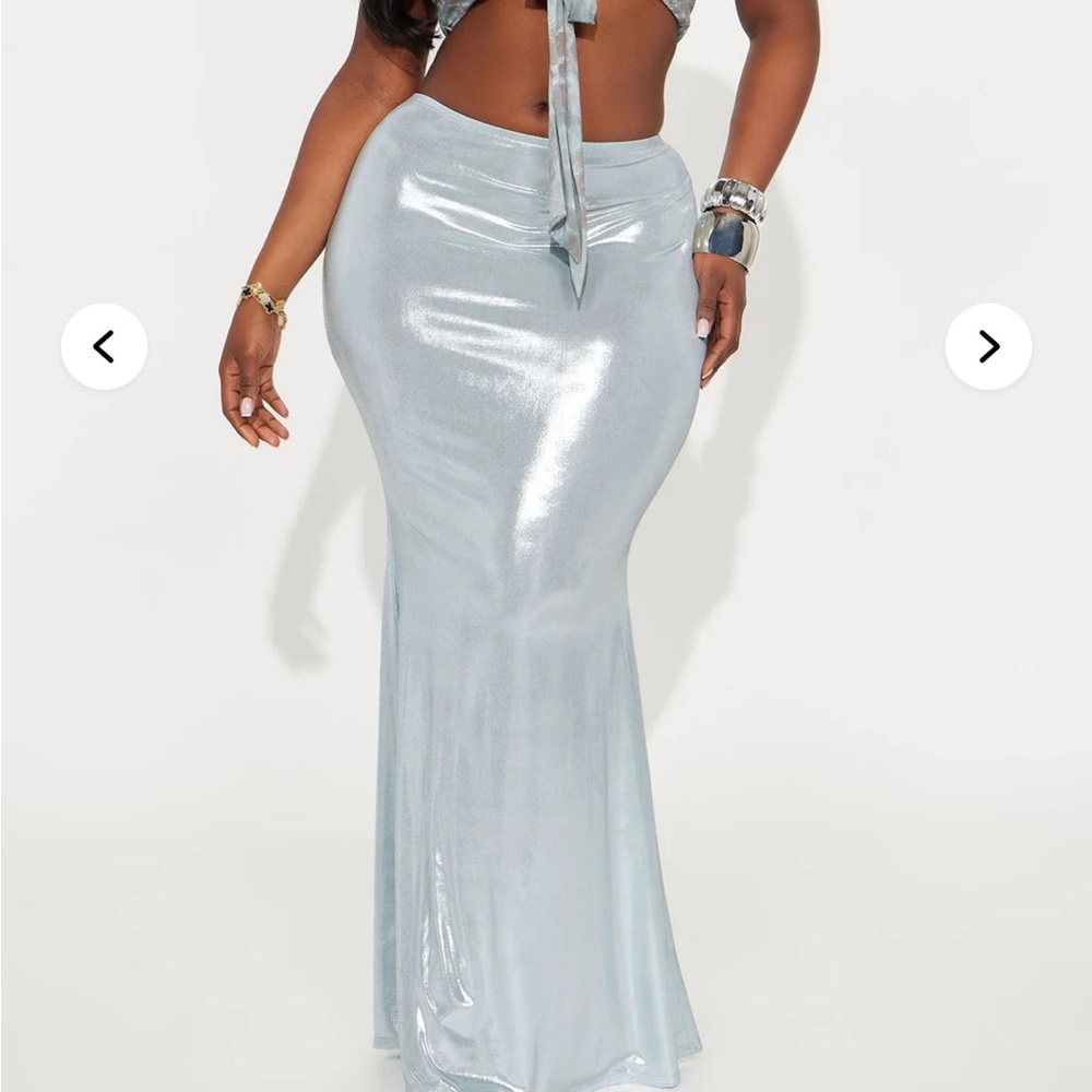 Elegant blue Maxi Skirt